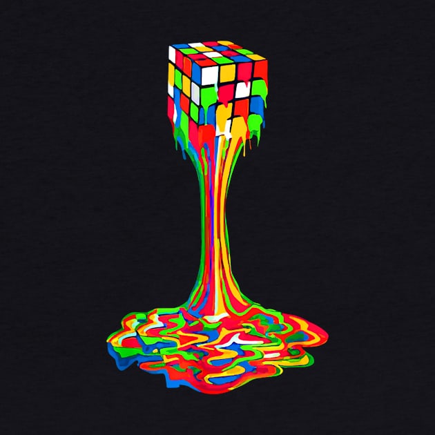 Funny Melting Rubik Rubix Rubics Player Cube Lovers by paveldmit